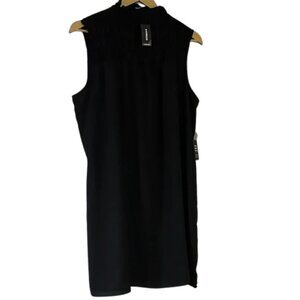 Express Black Sleeveless Gathered Smocked Dress – NWT